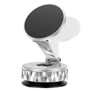 Genérico Phone Holder, Suction Cup Mount, 3.39x2.36 Inches Size Compact Multi Purpose Magnetic Vacuum 360 Degree Rotating, Smartphone Bracket for Car, Dash, Gym and Desktop Use