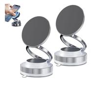 Genérico Phone Holder, Vipbu Phone Mount, 360° Adjustable Vacuum Magnetic Phone Holder for Car Windshield, Desk, Mirror - Universal Magnetic Mount for All Phone (White+White)