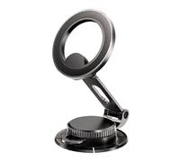 Genérico Phone Magnet Bracket for Car, Dashboard Magnetic Phone Mount, Zinc Alloy 360° Adjustable Stand with Strong Adhesive Base, Smartphone Holder for Caravan, Minivan and Vehicles, 20x6cm