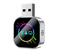 Genérico Phone Mirroring Adapter For Car - Metal Glass 4.3x3x1cm | Plug and Play Converter | Wireless Mirror Phone To Car Screen For Daily Commuting, Long Distance Travel, Music, Calling, Parking