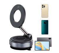 Generico Phone Mount - PP, 11,5 x 7,4 x 4,2 cm Magnetic Vacuum Suction, High-Temp Resistant Phone Holder | Signal-Free Car Screen Mirror Glass Mount For Secure Hands-Free Use