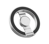 Genérico Phone Ring Holder - Double Sided Magnetic Fastener, 360 Degree Rotating Finger Stand, Foldable Desktop Cellphone Cradle Bracket, Lightweight Slimline Zinc Alloy | Grip For Vloggers