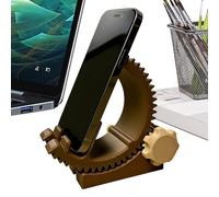 Genérico Phone Stand Desk - Adjustable Tilting Gear for Mobile Holder | Desktop and Car Mount with Rotating Base, Funny Design Phone Stand for Office, Dorm, Table, Shelf, SUV, Sedan, and Travel