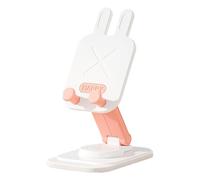 Genérico Phone Stand, Folding 360° Rotating Cradle Dock, Cute Rabbit-Shaped Holder, Portable Adjustable Mount, Reduces Effort and Simplifies Daily Tasks, Made of PP Material, 4.33x2.76x1.14in