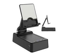 Genérico Phone Stand with Speaker - Speaker Phone Stand | Foldable Phoné Štand | Wireless 5.3, Anti-Slip Base, Adjustable Height Angle, Built-in Microphone, 15H Playtime, For Home Office TR
