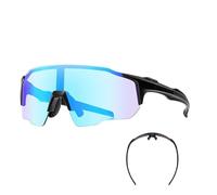 Genérico Photochromic Sunglasses - PC Half Frame | UV Protection Sunglasses, Eyewear For Hiking Bike Fishing Running | Outdoor Mountain Daily Driving Women Road Sports With Light Adaptive Lens Use