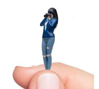 Genérico Photographer Character Figure - Simulation Toy Miniature Display, Resin Scene Decoration Design, 2.6cm Height Size + Hand Painted Detail, Fragile Craft Grade Material - For Diorama & Des