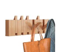 Genérico Piano Coat Rack, Modern Wall-Mounted Hat, Coat Hook, Natural Wood Entryway Hanger for Bags, Clothes and Umbrellas, Space Saving Organizer with Artistic Design, 17,72 x 5,71 pulgadas