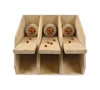 Generico Piano Dog Treat Toy, Wooden Slow Feeder Puzzle, Interactive Dogs Enrichment Feeding Plush, Dispensing Chew Toy for Stress Reliefs and Indoor Training Plaything, Brown