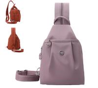 Genérico Pickelect Backpack, Pickelect Waterproof 2-Way Commuter Bag, Large Capacity Oxford Convertible Shoulder Travel Bag, Unisex (Light Purple)