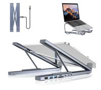 Genérico Pickelect Pro 8-in-1 USB-C Laptop Stand, Upliftjoysq/Civilizek 8-in-1 USB-C Laptop Stand, with Video Interface, USB Interface, PD Interface, Office Tools (8 in 1)
