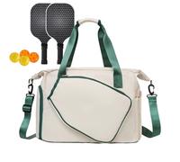 Genérico Pickle Ball Bag, Sling Backpack, 16,93 x 7,87 x 11,81 pulgadas Adjustable Strap & Ventilated, Waterproof Handle Organizer for Court Sports, Bádminton, Gimnasio, Travel, Fitness, and Outdoor