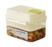 Genérico Pickle Containers - Press-type 4L Korean Pickling Leakproof Storage Box,Fermentation Container | for Camping Picnic Home Kitchen Food Pantry Refrigerator Sauerkraut Cooking