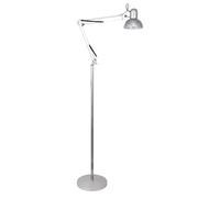 Genérico PIE FLEXO ARQUITECTO PORTALAMPARAS E27 FLEXIBLE, LAMPARA ESCRITORIO VINTAGE BOMBILLA FLEXOSLED (Plata)