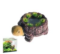 Generico Piedra porosa para acuario - Piedra de burbujas con forma de tortuga de resina silenciosa, decoración con difusor de burbujas para tanque de peces, para estanques secos y decoración para el