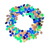Genérico Piedras Luminosas de jardín | 1000 Piezas De Y Impermeables De Colores,Guijarros Y Piedras Brillantes | para Acuario Pecera Sendero Patio Jardín Hogar Caminos Césped