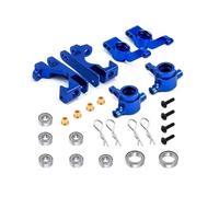 Genérico Piezas Coche RC para Traxxas para Slash 1/10 Dirección Aluminio Bloque Rueda con Muñón para Cubo C Portaeje con Rodamiento Bolas Repuestos Coches RC(Blue)