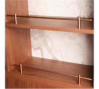 Genérico Piezas de barandilla de Alambre Dorada para estantes de góndola, Barra anticaída Resistente de 16 a 38 Pulgadas para zapateros, librerías, entradas y estanterías comerciales - 97 cm/38 pulga