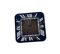 Genérico Piezas de Reloj con patrón Sol y Esfera Cuadrado NH35 27 mm(Black Brown)