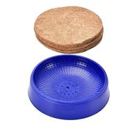 Genérico Pigeon Nest Bowl, 21x21x5.5cm ABS with 3 Coco Palm Mats, Breathable Breeding Hatching Tool for Avian Care, Egg Laying, Small Animal Shelter