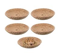 Genérico Pigeon Nest Handmade Woven Straw Decorative Chew Toys 5-Piece