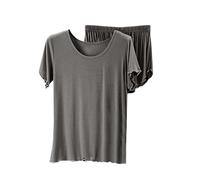 Genérico Pijama Largo Mujer Pijama Personalizado Conjunto De De Piezas para Mujer Camiseta Manga Corta Algodón Verano Talla Grande Holgado Invierno Gy1 M