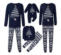 Genérico Pijama Navidad Familia, Ropa de Dormir Navideños Familiares Camiseta y Pantalones Conjunto de Pijamas Navideñas Pareja Divertido, Mujer