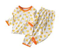 Genérico Pijama Niños Suave Verano,Infantil Ropa de Dormir 2 Piezas con Botones Manga Corta y Pantalones Cortos Top Pijamas Clásicos Lounwear para a 11 años
