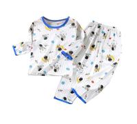 Genérico Pijama Niños Suave Verano Infantiles Imprimir Conjunto Pijamas de 2 Piezas con Botones Ropa Dormir para Top Pantalones Albornoz niño Animal a 11 años