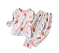 Genérico Pijama Niños Suave Verano Infantiles Imprimir Conjunto Pijamas de 2 Piezas con Botones Ropa Dormir para Top Pantalones Albornoz niño Animal a 11 años