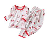 Genérico Pijama Niños Suave Verano Infantiles Imprimir Conjunto Pijamas de 2 Piezas con Botones Ropa Dormir para Top Pantalones Albornoz niño Animal a 11 años