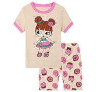 Genérico Pijama para Bebés Pequeños Niños,Infantiles Imprimir Conjunto Pijamas Ropa de Dormir Suave con Bolsillo Botones Lunares Conjuntos niños Regalos y 2 Piezas Primavera Verano