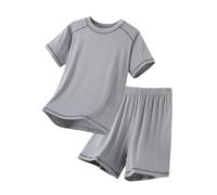 Genérico Pijama para Bebés Pequeños Niños Ropa Dormir Informal Conjunto de Pijamas y Suave Manga Corta Top Pantalones Clásicos Lounwear Talla 5 14 años