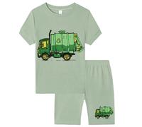 Genérico Pijamas Niños Manga Corta,Conjunto de Dos Piezas Pijama 2 con Botones Pantalones Cortos y Color Liso, cómodo Albornoz niño Animal para a 11 años