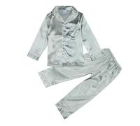 Genérico Pijamas Niños Manga Corta,Infantiles Imprimir Conjunto de para bebés y pequeños con Botones Lunares Top Pantalones Corta Ropa Dormir 2 a 11 años