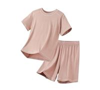 Genérico Pijamas Niños Manga Corta,Infantiles Imprimir Conjunto de para bebés y pequeños Pantalones Cortos Conjuntos Ropa Albornoz niño Animal Trajes 6 Meses a 7 años