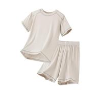 Genérico Pijamas Niños Manga Corta,Infantiles Imprimir Conjunto de para bebés y pequeños Pantalones Cortos Conjuntos Ropa Albornoz niño Animal Trajes 6 Meses a 7 años