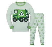 Genérico Pijamas Niños Manga Corta,Infantiles Imprimir Conjunto de Pijama 2 Piezas Corta y Pantalones Cortos Conjuntos Ropa para con Botones Trajes 6 Meses a 7 años