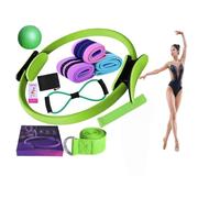 Generico Pilates Essentials Kit for Women, Pilates Ring And Ball Set, 25 cm Figure 8 Resistance Band Yoga Bands for Stretching, Booty Bands for Working out Yoga Ball (A)
