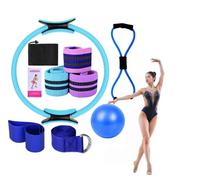 Generico Pilates Essentials Kit for Women, Pilates Ring And Ball Set, 25cm Figure 8 Resistance Band Yoga Bands for Stretching, Booty Bands for Working out Yoga Ball (D)