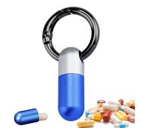 Genérico Pill Container Keychain - Waterproof Compact Medicine Box, Portable Daily Medication Holder for Travel Use, Small Organizer for Pills Use, Health Accessory, Mini Pill Storage Case