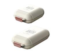 Genérico Pill Organizer, Small Weekly Tablet Box with 7 Grids, Sealing Portable Medication Dispenser, Week Pill Case for Pills, Medicine Storage