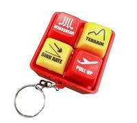 Genérico Pilot and Crew Alert Keychain, Aviation Safety Pendant, LED Light with Warning Sound, Compact Build, 1PC Blue, Red, for Backpack, Purse, Travel, Wallet, and More Handbag
