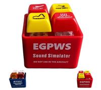 Genérico Pilot And Crew Alert Keychain EGPWS Warning Sound Simulator, Tiny Aviations Cockpit Safety Button Keychains,Four Warning Sounds Simulator Gifts for Aviation Fans Pilot Unit (Red)