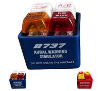 Genérico Pilot And Crew Alert Keychain EGPWS Warning Sound Simulator, Tiny Aviations Cockpit Safety Button Keychains,Four Warning Sounds Simulator Gifts for Aviation Fans Pilot Unit (Blue)