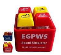 Genérico Pilot and Crew Alert Keychain Egpws Warning Sound Simulator, with Bright Led Light, Emergency Alert Keychains (Red)