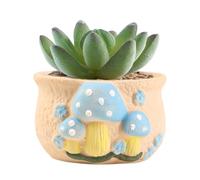 Genérico Pilz-Übertopf, Pilz-Blumentopf - Bunte Keramik-Blumentöpfe mit Drainage - Kompakter und tragbarer Pilz-Sukkulenten-Übertopf für Fensterbank, Flur, Tisch, Garten, Balkon