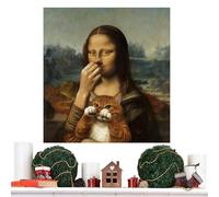 Genérico Pinching Nose Art Painting Vintage Humor Poster - Waterproof Humidity-Resistant Canvas, High Definition Funny Bathroom Decor, Unframed Print | for Indoor Home Room Dormitory