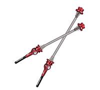Genérico Pinchos para Bicicleta Bicicleta Titanio TI Axis QR Pinchas MTB de Carretera Relada rápida 9mm 5 mm Rueda Frente 100mm Trasero 135 Ruedas Pinchos Cubo(Red)