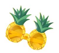 Genérico Pineapple Sunglasses, Tropical Eyeglasses, Summer Vacation Eyewear, Summer Pool Party Birthday, Fun Photo Props for Kids Adults Men Women Travel Beach Stage Event, 6.3 inches